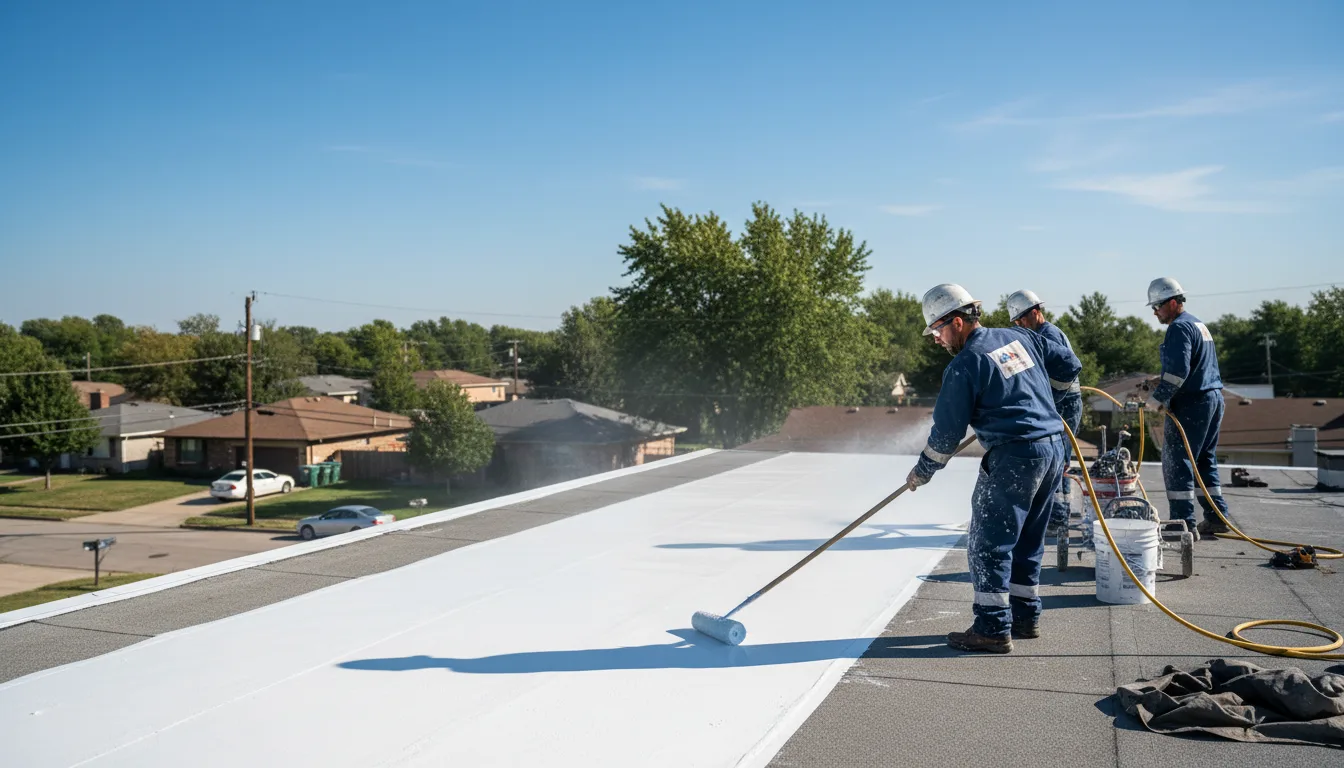 Commercial roof coating in Iroquois, IL near me